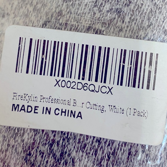 Professional WHITE Barber Apron with Transparent Middle - Picture 5 of 5